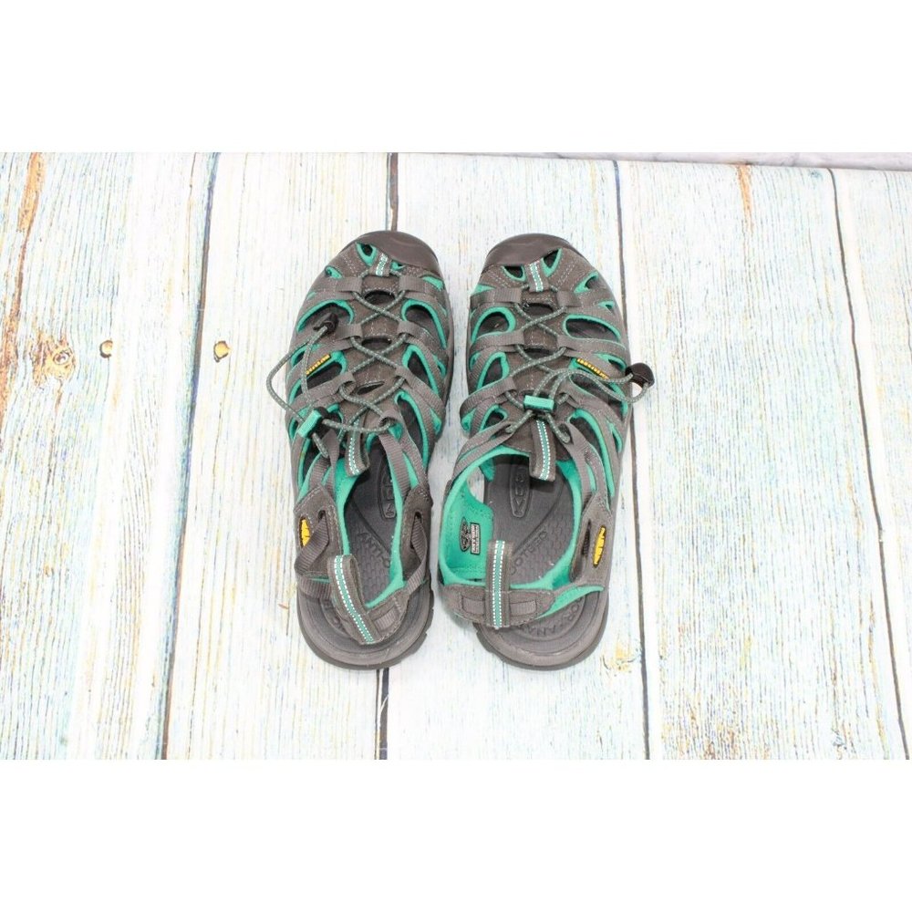 Keen Whisper  Gray Waterproof Adjustable Bungee Cord Sport Sandals Size 10 - Picture 7 of 9